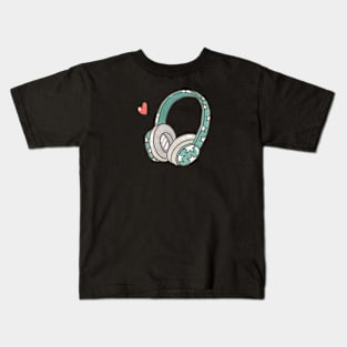 Turn the lock and put my headphones on///Drawing for fans Kids T-Shirt